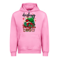 Fuchsia Pink dashing through the snow Urban Hoodie - MaliasSmallBusiness