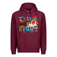 Burgundy Y'all ain't right crazy Premium Hoodie - texasbilliewilder