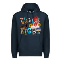Navy Y'all ain't right crazy Premium Hoodie - texasbilliewilder