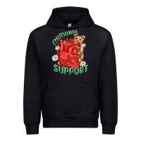 Black emotional support Urban Hoodie - MaliasSmallBusiness
