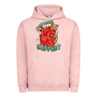 Pigment Salmon emotional support Urban Hoodie - MaliasSmallBusiness