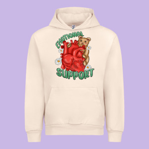 Emotional Support Urban Hoodie Designed By Maliassmallbusiness