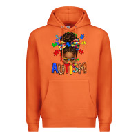 Carrot Autism Awareness afro messy bu Premium Hoodie - texasbilliewilder