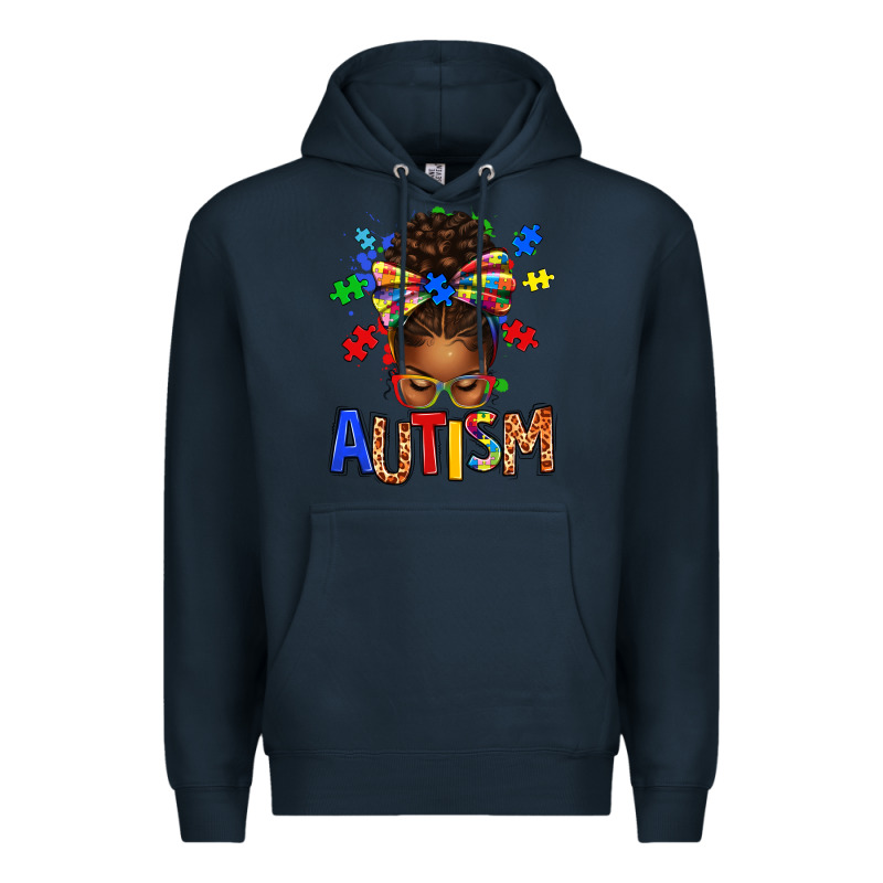 Autism Awareness Afro Messy Bu Premium Hoodie by texasbilliewilder | Teevron