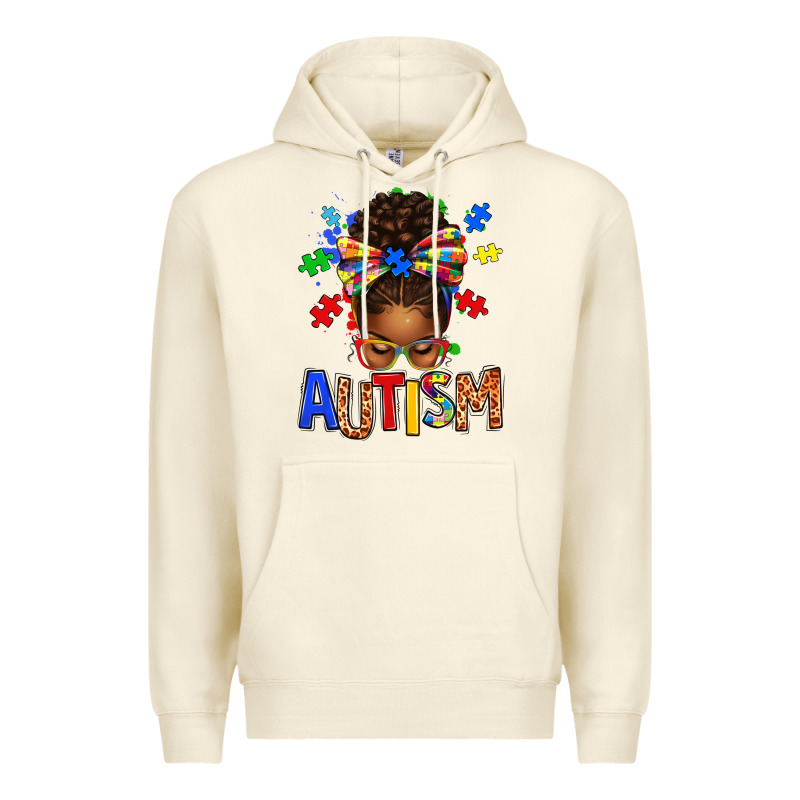 Autism Awareness Afro Messy Bu Premium Hoodie by texasbilliewilder | Teevron