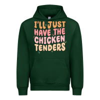 Forest Green i'll just have the chicken tenders Urban Hoodie - MaliasSmallBusiness