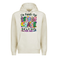 Oatmeal Heather I'm ready for second grade but is it ready for me Premium Hoodie - RanaPortraitStore