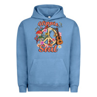 Pigment Pebble Blue hippie soul Urban Hoodie - MaliasSmallBusiness