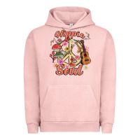 Pigment Salmon hippie soul Urban Hoodie - MaliasSmallBusiness