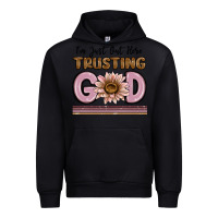 Black im just out here trusting god Urban Hoodie - MaliasSmallBusiness