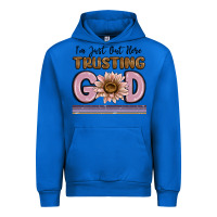 Cobalt im just out here trusting god Urban Hoodie - MaliasSmallBusiness
