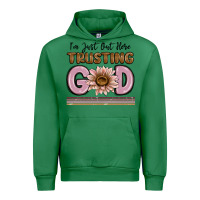 Emerald im just out here trusting god Urban Hoodie - MaliasSmallBusiness