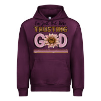 Mauve Wine im just out here trusting god Urban Hoodie - MaliasSmallBusiness