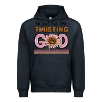 Navy im just out here trusting god Urban Hoodie - MaliasSmallBusiness