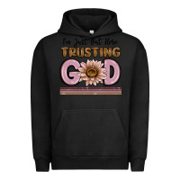 Pigment Black im just out here trusting god Urban Hoodie - MaliasSmallBusiness