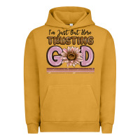 Pigment Peanut Butter im just out here trusting god Urban Hoodie - MaliasSmallBusiness