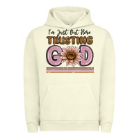 Pigment Pistachio im just out here trusting god Urban Hoodie - MaliasSmallBusiness