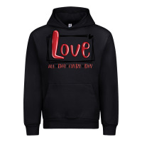 Black love all day every day hearts Urban Hoodie - MaliasSmallBusiness