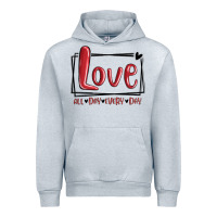 Heather Grey love all day every day hearts Urban Hoodie - MaliasSmallBusiness