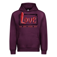 Mauve Wine love all day every day hearts Urban Hoodie - MaliasSmallBusiness