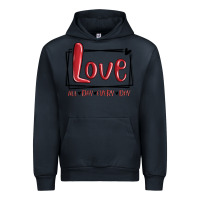Navy love all day every day hearts Urban Hoodie - MaliasSmallBusiness