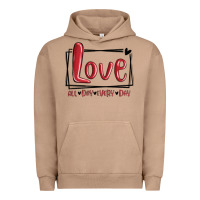 Pigment Burro love all day every day hearts Urban Hoodie - MaliasSmallBusiness