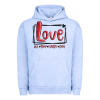 Pigment Grape Ice love all day every day hearts Urban Hoodie - MaliasSmallBusiness