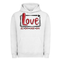 Pigment Lunar Rock love all day every day hearts Urban Hoodie - MaliasSmallBusiness