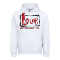 White love all day every day hearts Urban Hoodie - MaliasSmallBusiness
