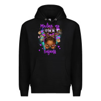 Black minding my own business afro messy bun Premium Hoodie - texasbilliewilder