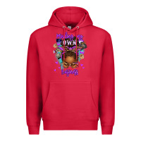 Cardinal minding my own business afro messy bun Premium Hoodie - texasbilliewilder