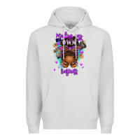 Dove Grey minding my own business afro messy bun Premium Hoodie - texasbilliewilder