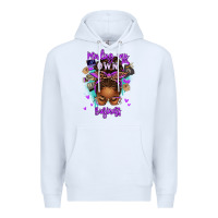 White minding my own business afro messy bun Premium Hoodie - texasbilliewilder