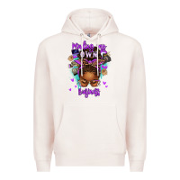 Pale Pink minding my own business afro messy bun Premium Hoodie - texasbilliewilder