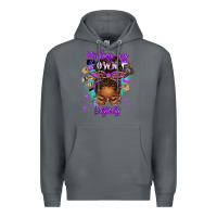 Rock minding my own business afro messy bun Premium Hoodie - texasbilliewilder