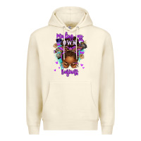 Sandshell minding my own business afro messy bun Premium Hoodie - texasbilliewilder