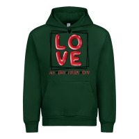 Forest Green love all day every day Urban Hoodie - MaliasSmallBusiness