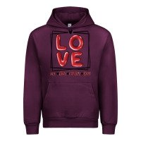 Mauve Wine love all day every day Urban Hoodie - MaliasSmallBusiness