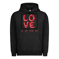 Pigment Black love all day every day Urban Hoodie - MaliasSmallBusiness