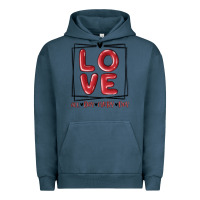 Pigment Midnight Navy love all day every day Urban Hoodie - MaliasSmallBusiness