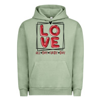 Pigment Oil Green love all day every day Urban Hoodie - MaliasSmallBusiness