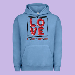 Love All Day Every Day Urban Hoodie Designed By Maliassmallbusiness