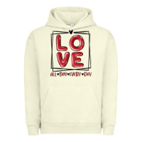 Pigment Pistachio love all day every day Urban Hoodie - MaliasSmallBusiness