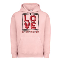 Pigment Salmon love all day every day Urban Hoodie - MaliasSmallBusiness