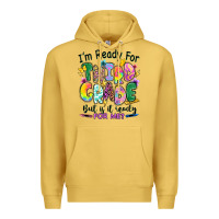 Antique Gold I'm ready for third grade but is it ready for me Premium Hoodie - RanaPortraitStore