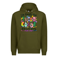 Army Green I'm ready for third grade but is it ready for me Premium Hoodie - RanaPortraitStore
