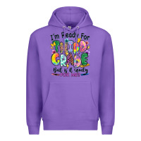 Purple I'm ready for third grade but is it ready for me Premium Hoodie - RanaPortraitStore