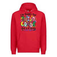 Red I'm ready for third grade but is it ready for me Premium Hoodie - RanaPortraitStore