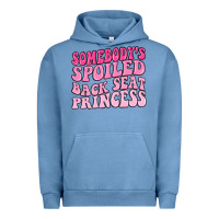 Pigment Pebble Blue somebodys spoiled back seat princess Urban Hoodie - MaliasSmallBusiness