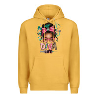 Mustard afro messy bun diva life Premium Hoodie - texasbilliewilder